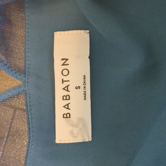 Babaton Sheer Mesh Top Blue Tank Top - Picture 10 of 10